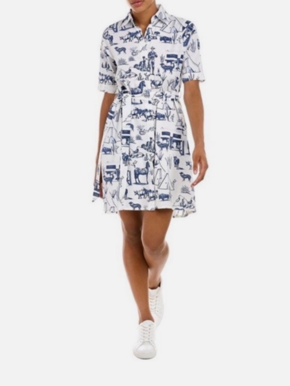 Katie Kime Marfa Toile Shirt Dress